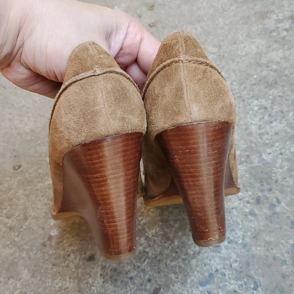 Michael Michael Kors brown suede loafer wedge